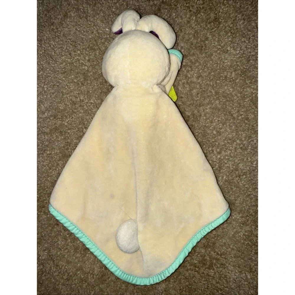 B Cuddly Bunny Baby Blanket Plush Sleepy Rabbit Security Lovey Crinkle Leaf‎